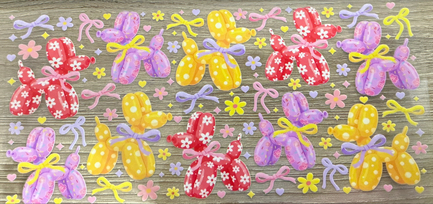 16oz Colorful Balloon Dog Cup Wrap