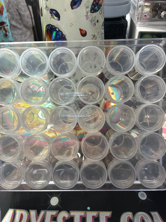 30 containers clay/shaped glitter sample box