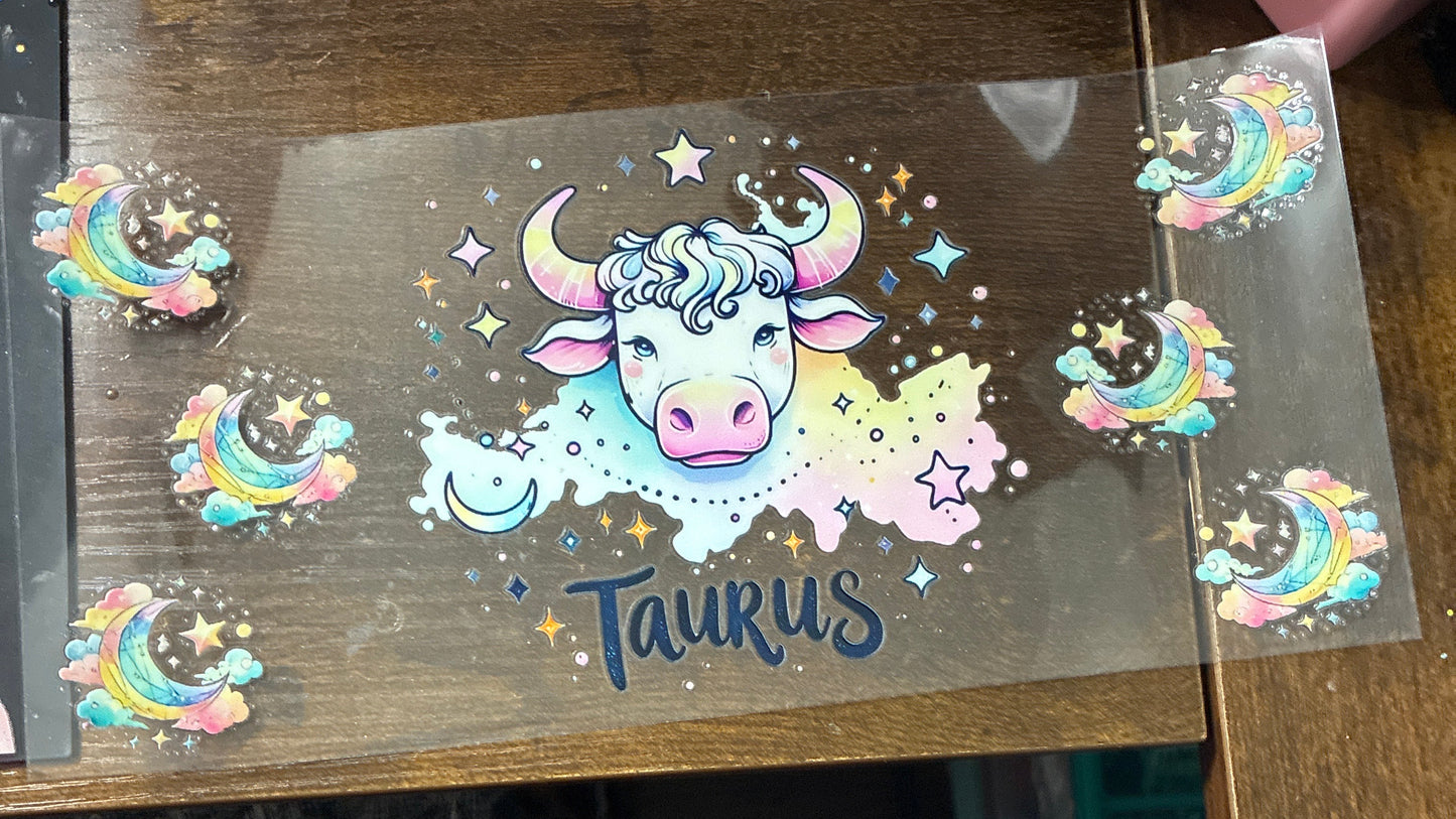 16oz Colorful Taurus Zodiac Cup Wrap