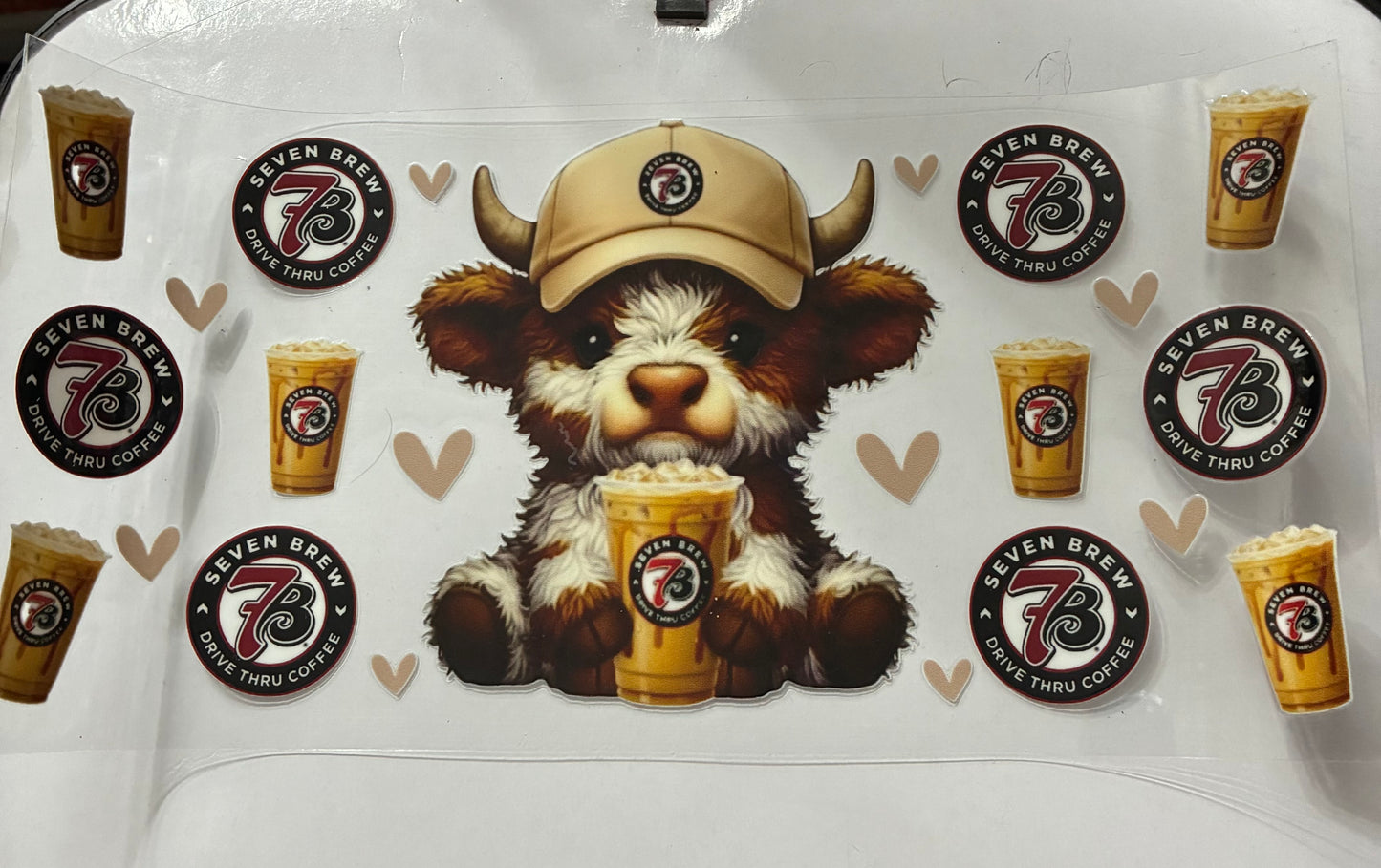 16oz Highland Cow Drink Cup Wrap