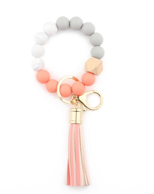 Custom Beadable Wristlet Keychain