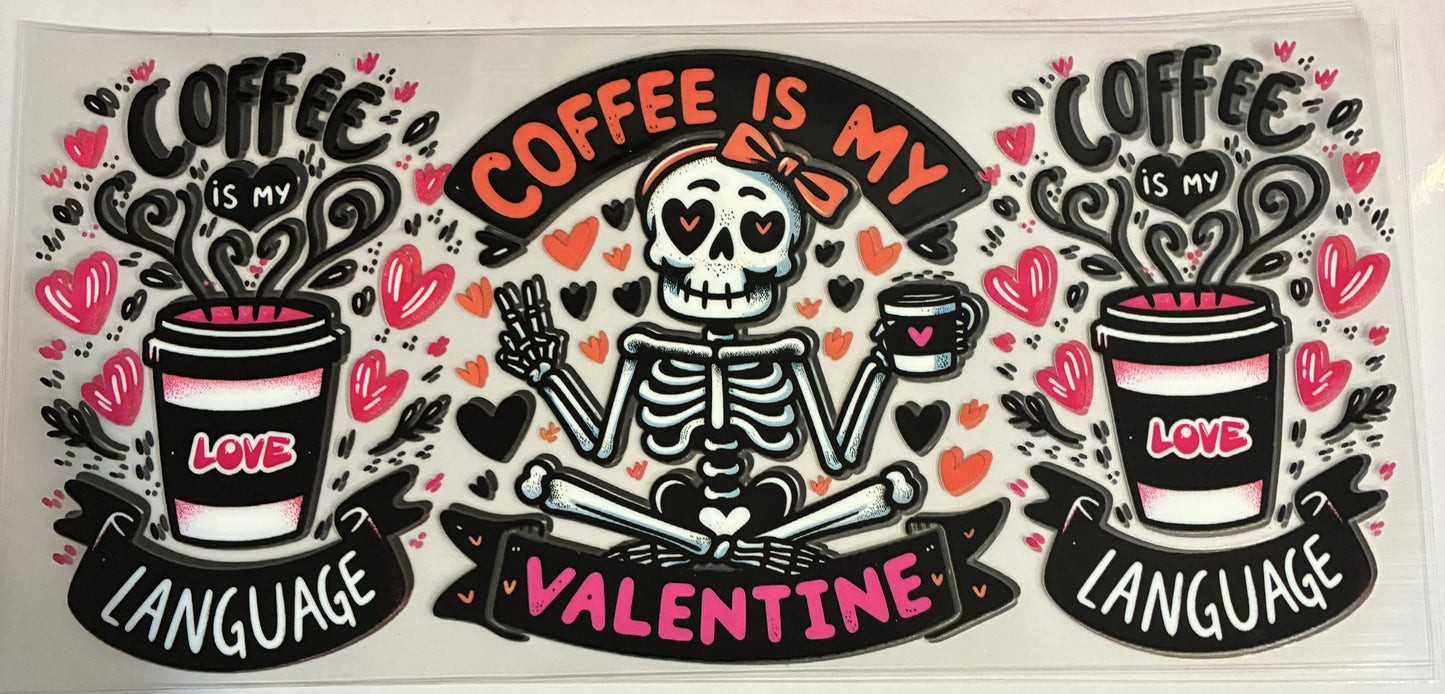 16oz Coffee Valentine Cup Wrap