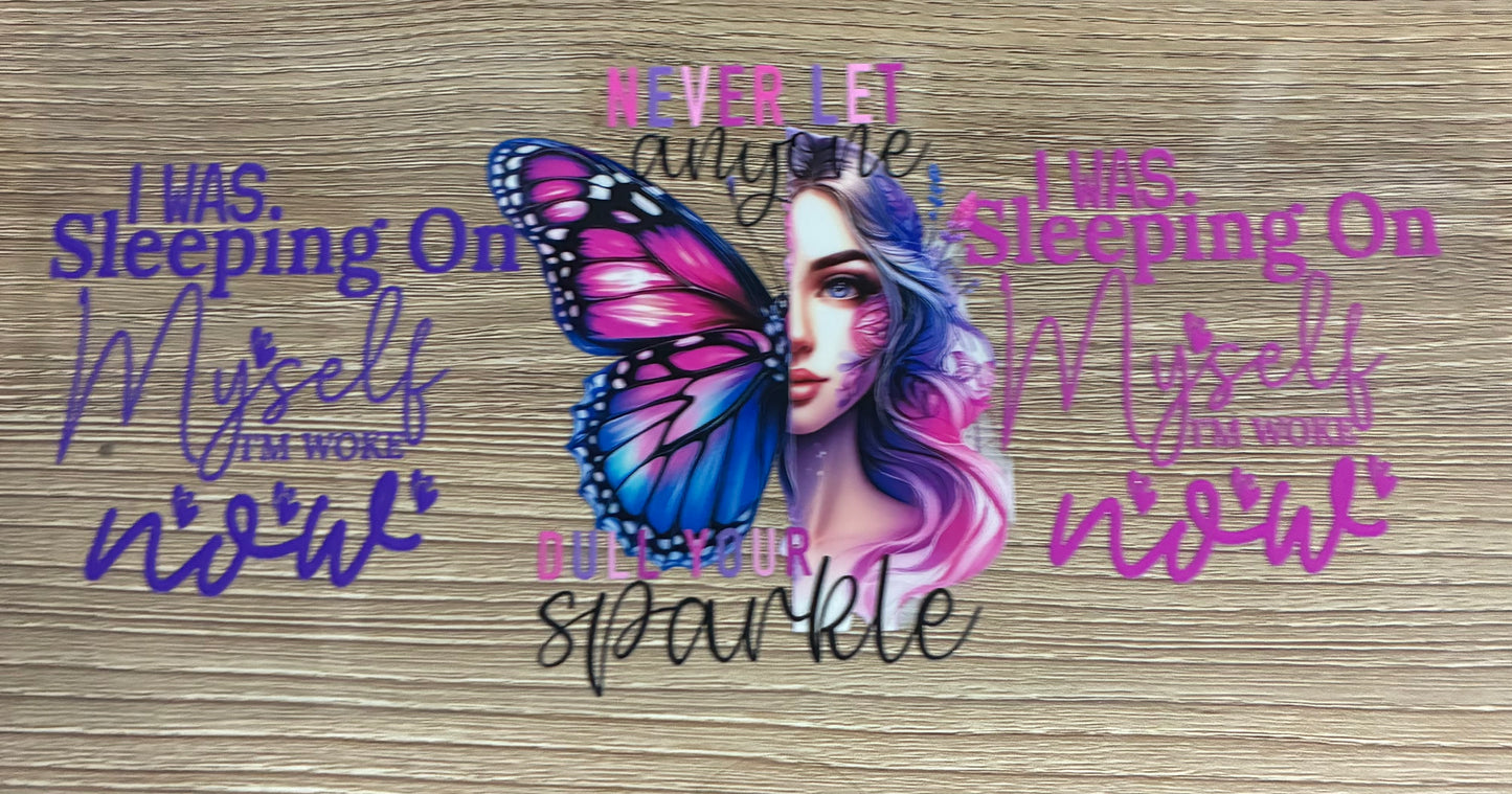16oz Butterfly Girl Inspiration Cup Wrap