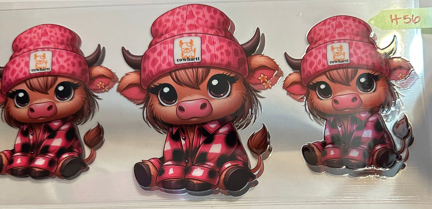 16oz Highland Cow Cup Wrap