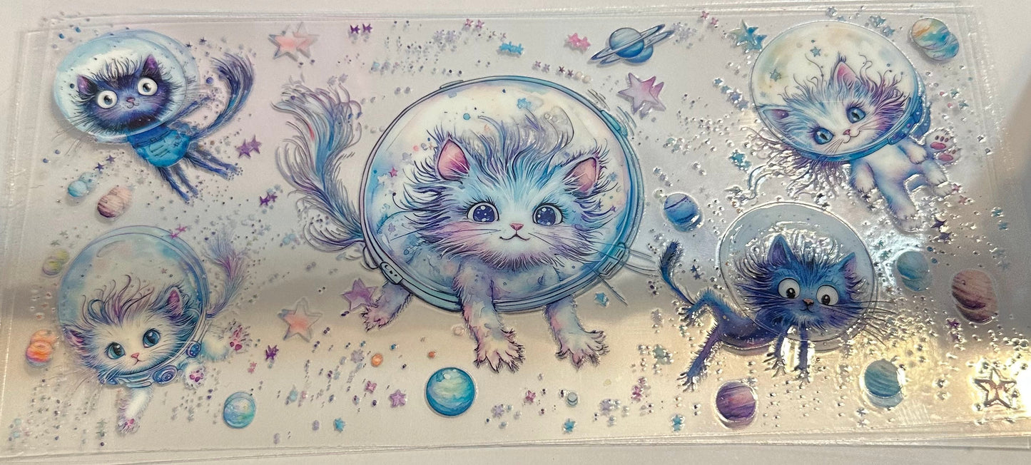 16oz Space Cats Cup Wrap