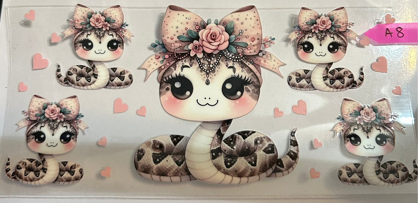 16oz Floral Snake Cup Wrap