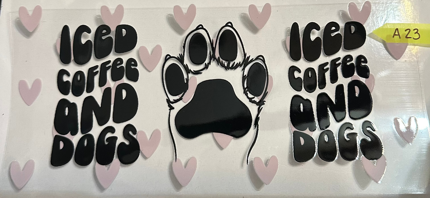 16oz Coffee and Dogs Cup Wrap