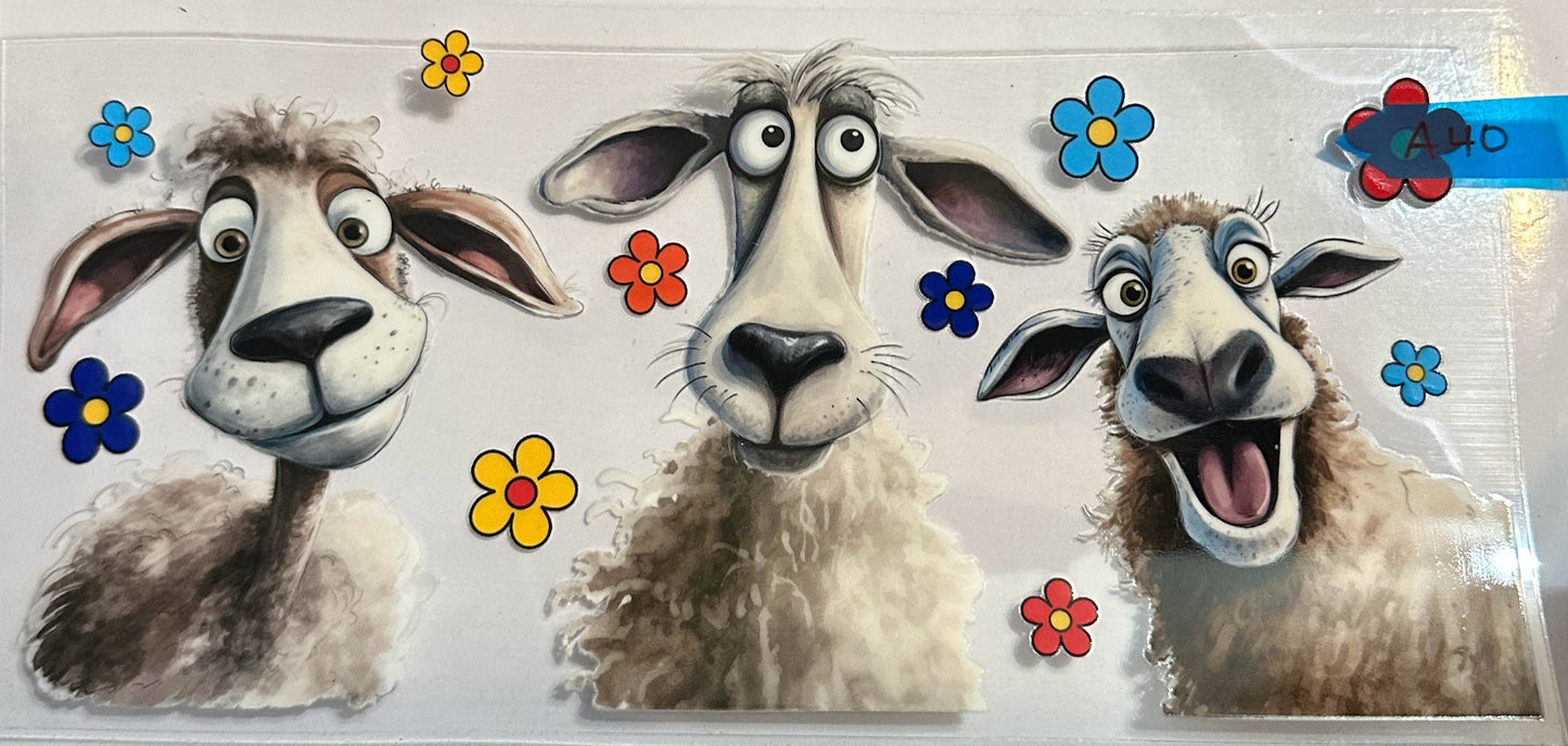 16oz Cartoon Sheep Cup Wrap