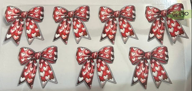 16oz Red Bows with Hearts Cup Wrap