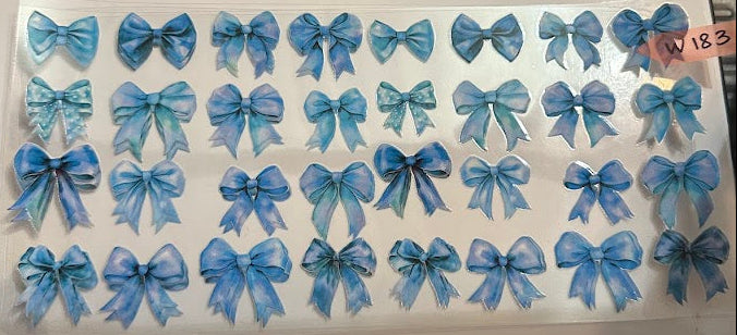 16oz Blue Bows Cup Wrap