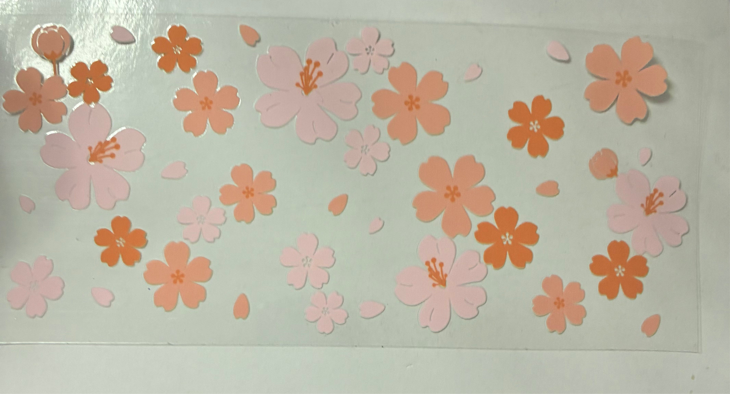 16oz Floral Cup Wrap