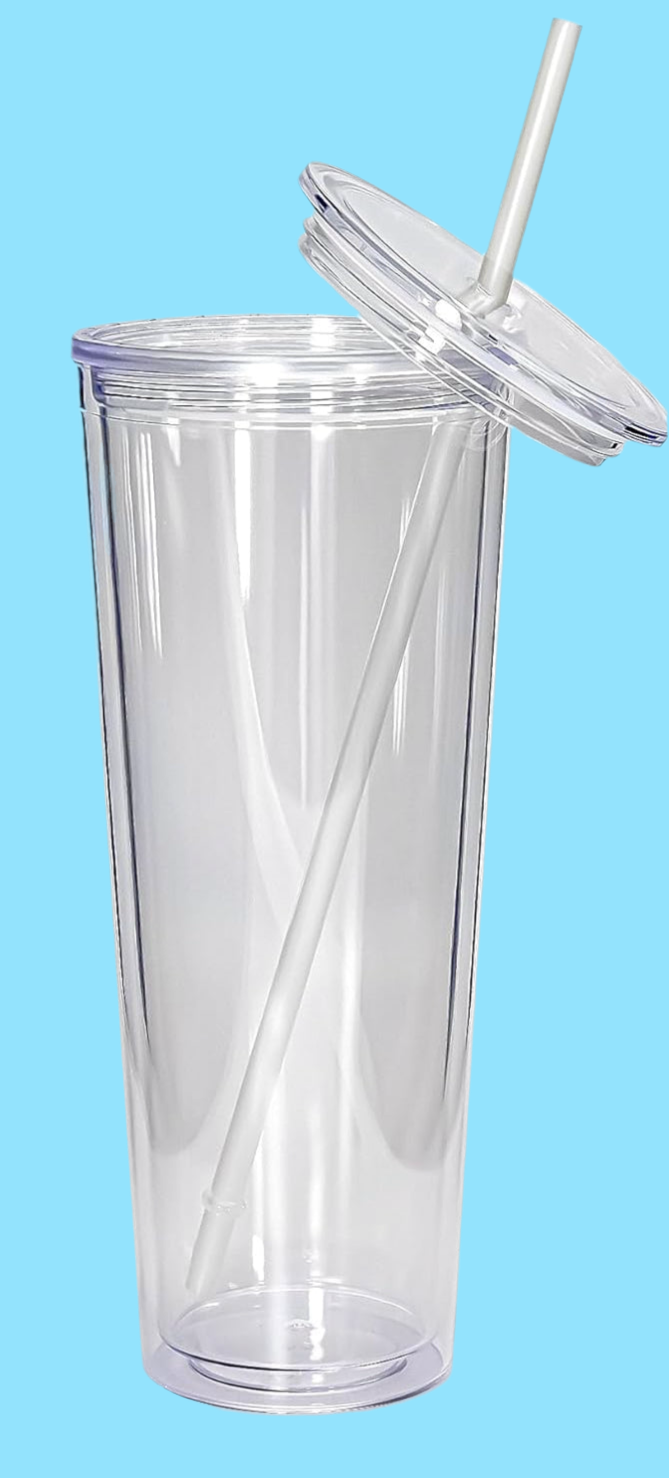 Custom 24oz Acrylic snow globe Tumbler