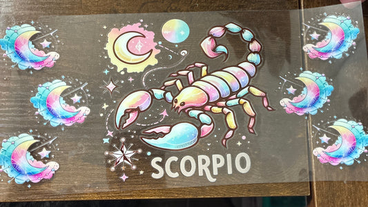 16oz Colorful Scorpio Zodiac Cup Wrap
