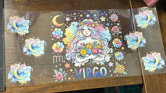 16oz Colorful Virgo Zodiac Cup Wrap