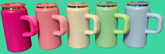 Custom 16oz Stainless Steel Tumbler with Handle