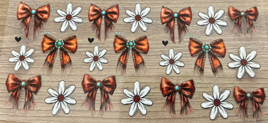 16oz Western Bows Cup Wrap