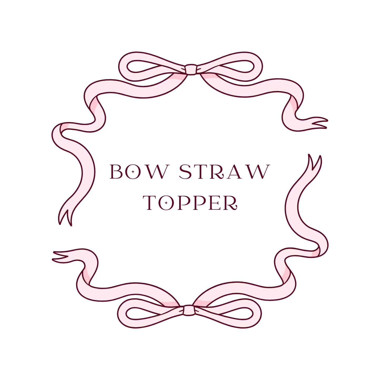 Bow Straw Toppers