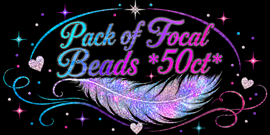Random pack of 50 plus focal beads