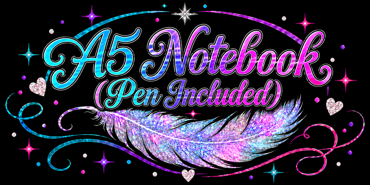 A5 note book includes a pen