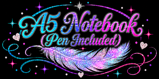 A5 note book includes a pen