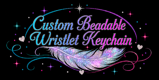 Custom Beadable Wristlet Keychain
