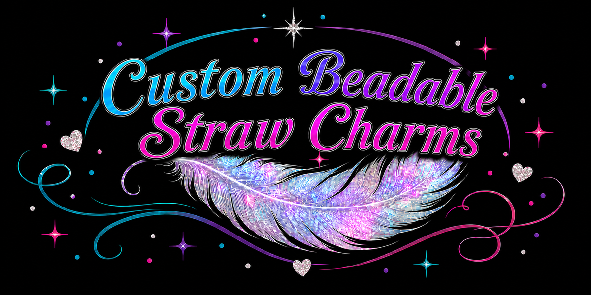 Custom Beadable Straw Charms