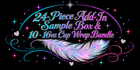 24-Piece Add-In Sample Box & 10 - 16oz Cup Wrap Bundle