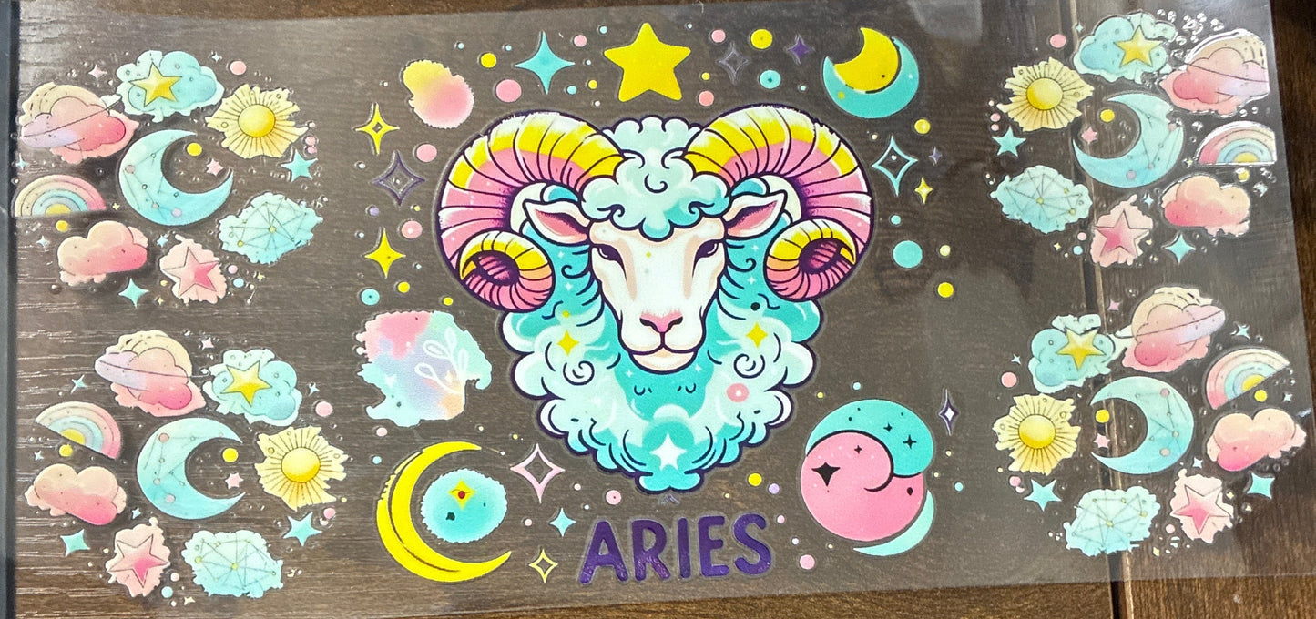 16oz Colorful Aries Zodiac Cup Wrap