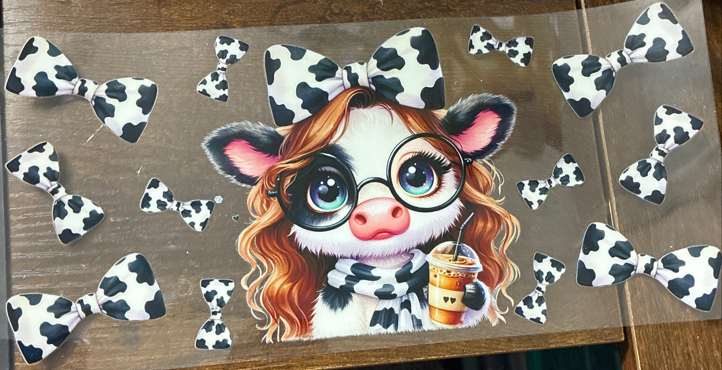 16oz Highland Cow Print Cup Wrap