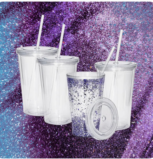 12oz tapered snow globe cup