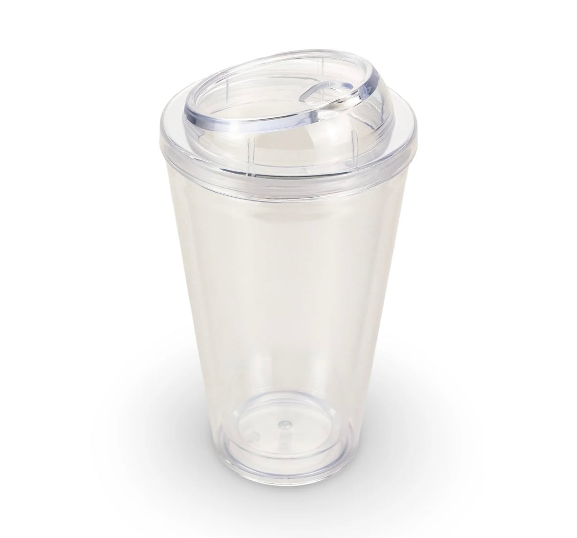 New 16oz Acrylic tapered Glitter Globe Coffee Cup