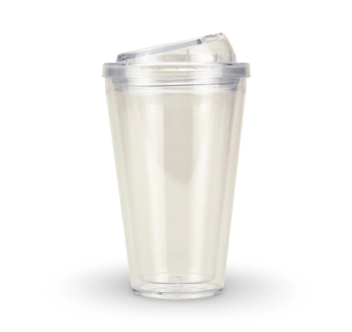 New 16oz Acrylic tapered Glitter Globe Coffee Cup