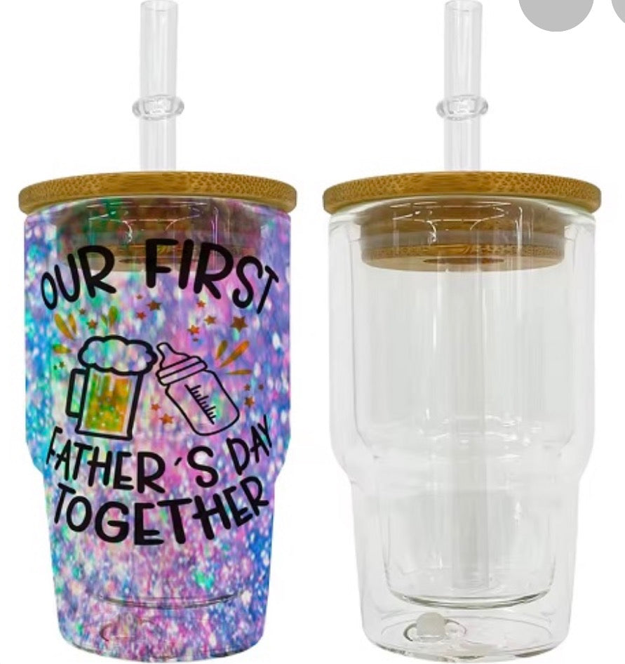 4oz snowglobe cup with bamboo lid