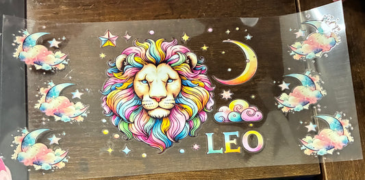 16oz Colorful Leo Zodiac Cup Wrap