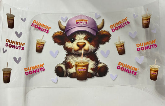 16oz Highland Cow Drink Cup Wrap