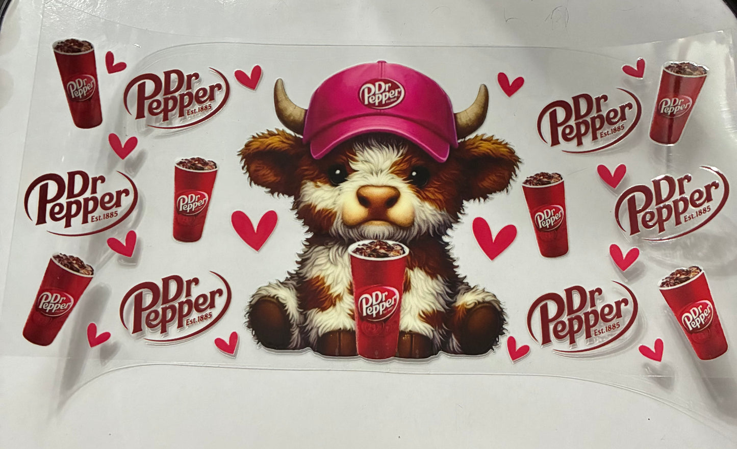 16oz Highland Cow Drink Cup Wrap