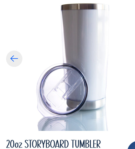20 oz story board stainless steel tumbler!