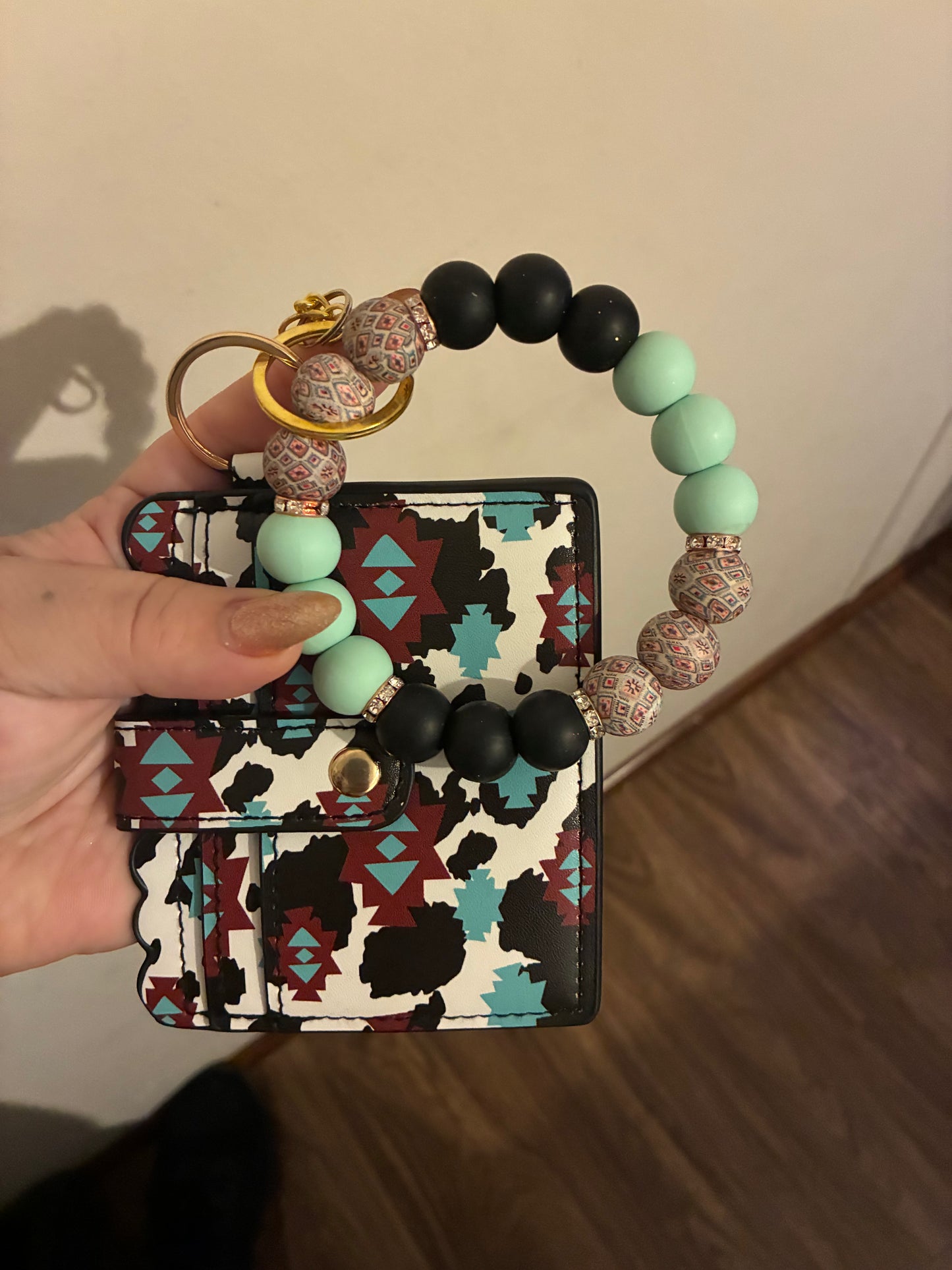 Beaded wristlets with wallets