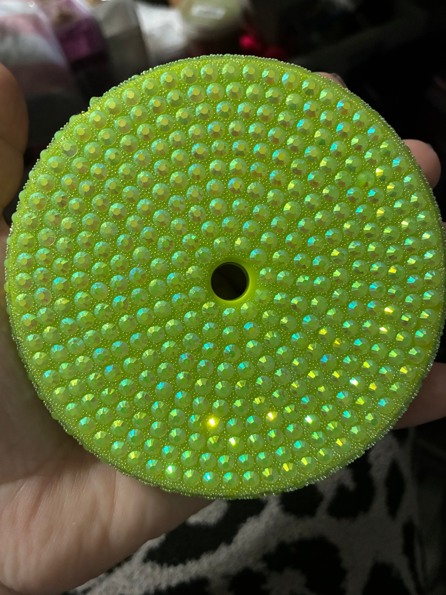 24oz bling lids comes with matching my plastic color straw
