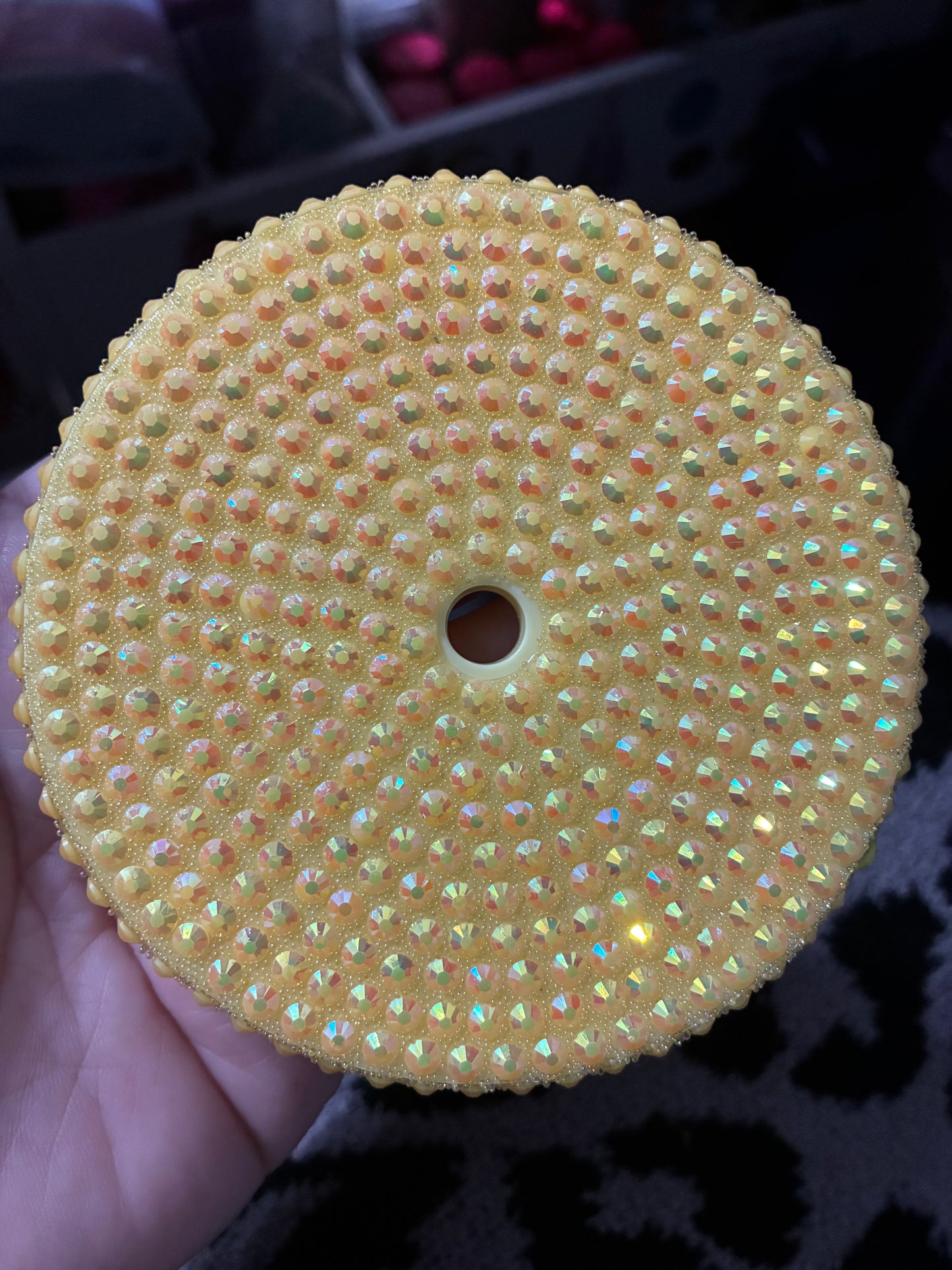 24oz bling lids comes with matching my plastic color straw