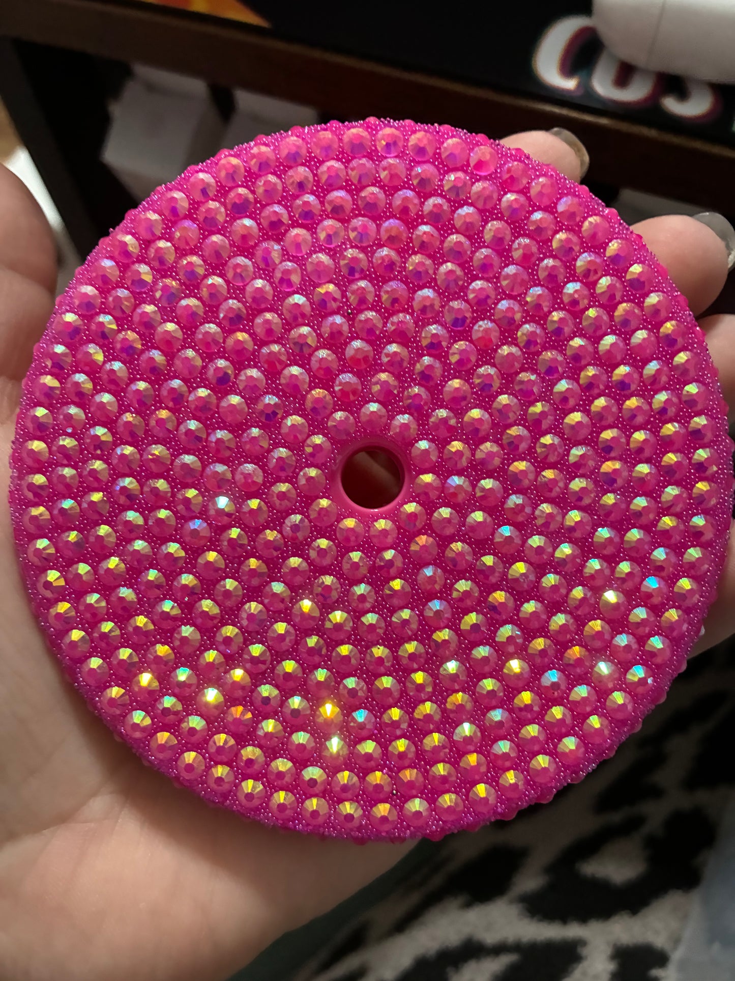 24oz bling lids comes with matching my plastic color straw