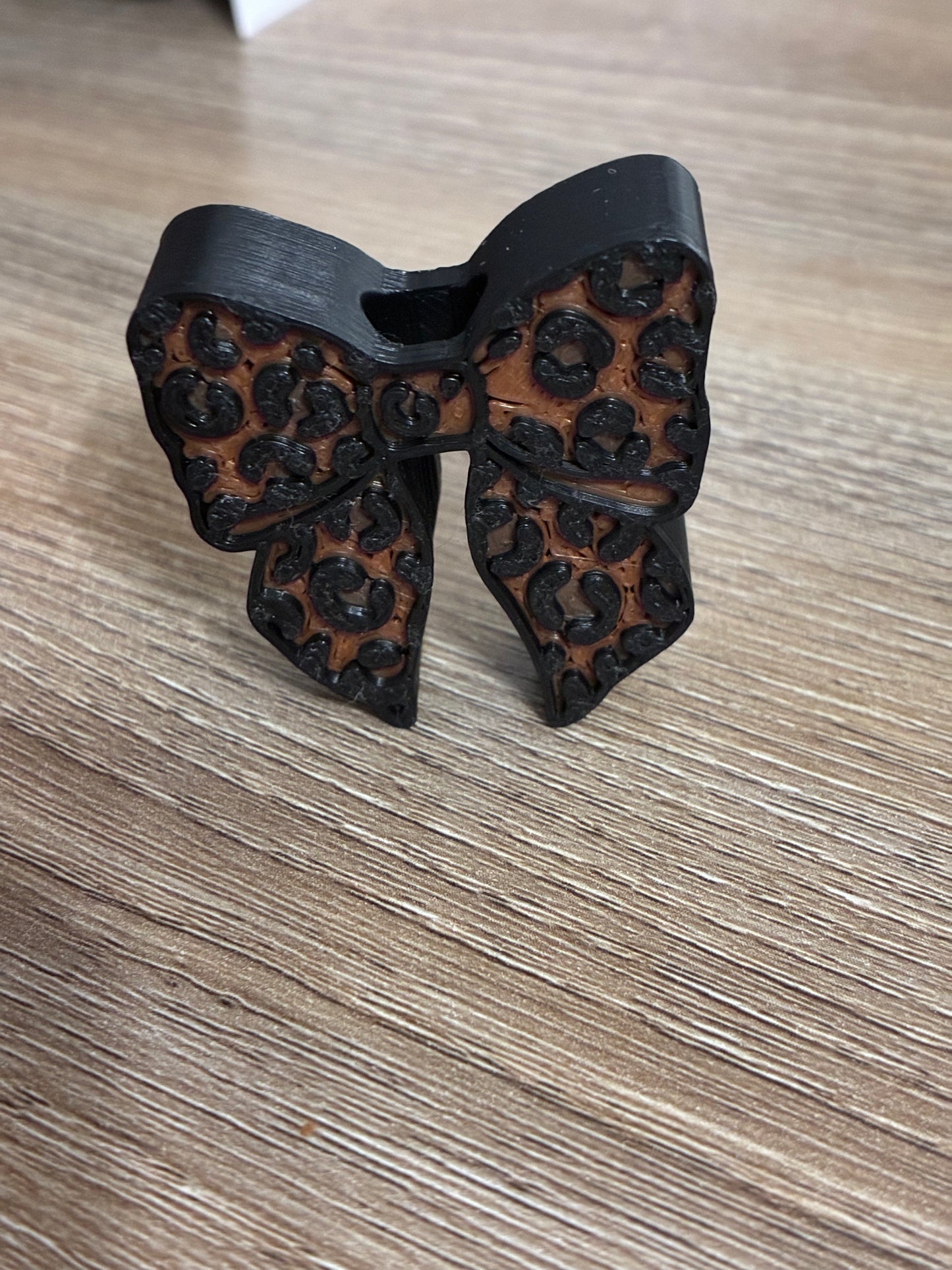 3D leopard straw topper