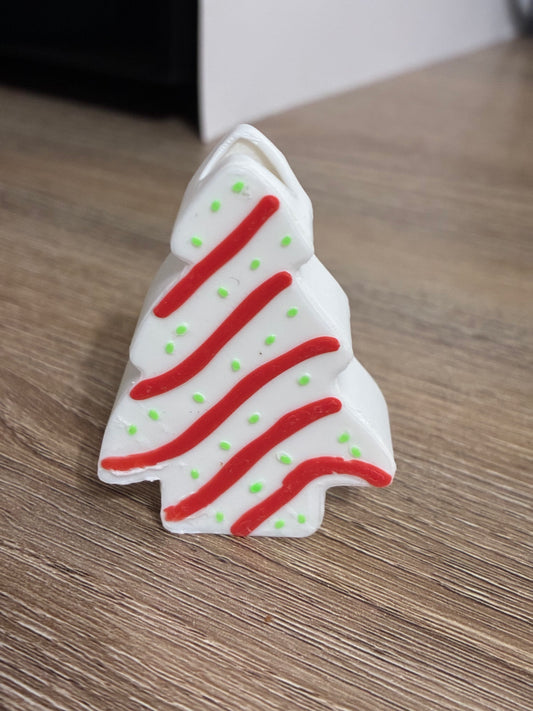 3D straw topper white Christmas tree