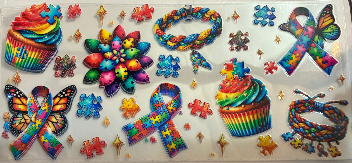 16oz Autism Awareness Cup Wrap