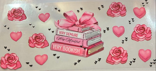 16oz Romantic Books w/ hearts and roses