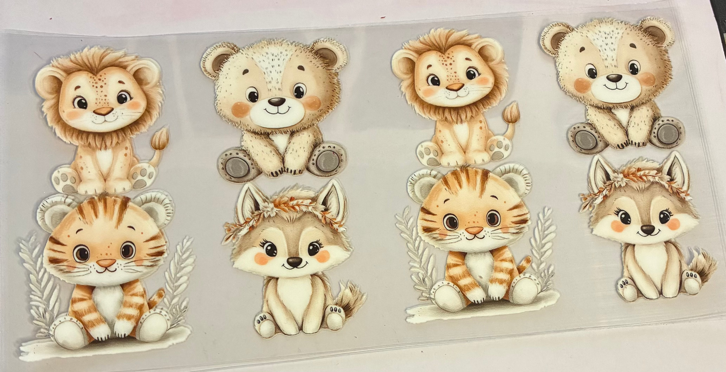 16oz Baby Animals Cup Wraps