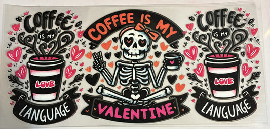 16oz Coffee Valentine Cup Wrap