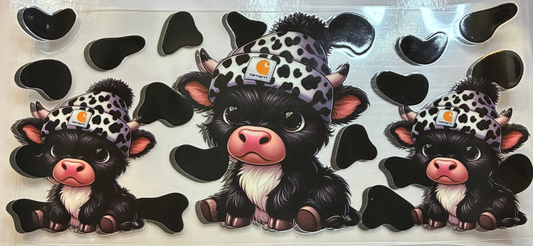16oz Highland Cow and Print Cup Wrap