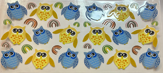 16oz Yellow and Blue Owl Cup Wrap