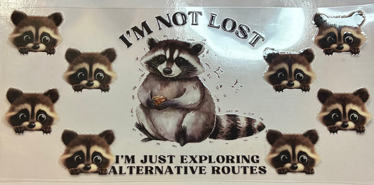 16oz Not Lost Raccoon Cup Wrap